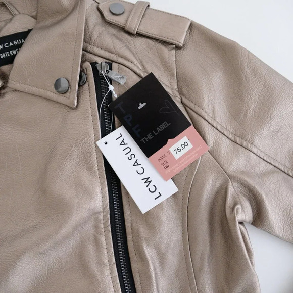 NWT LCW Casual Pewter Metallic Bomber Jacket - Picture 8 of 12